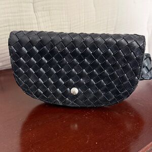 Black Woven Clutch